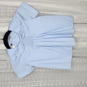 Dressie Jessie Baby Blue Heirloom Smocked Bishop Girls Dress Sz 6 Months
